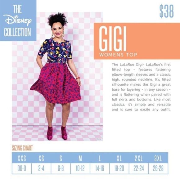 LuLaRoe Disney Gigi Top Dr. Facilier Print - Size Small - Picture 2 of 2